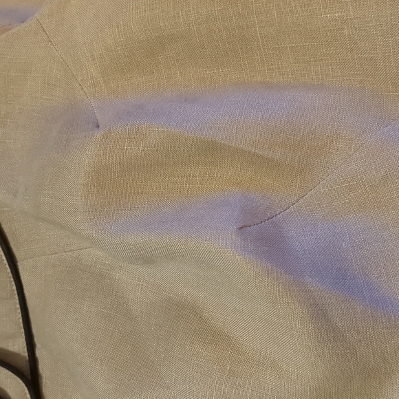 Vintage CAROLE LITTLE beige linen dress size 20 - Picture 10 of 12